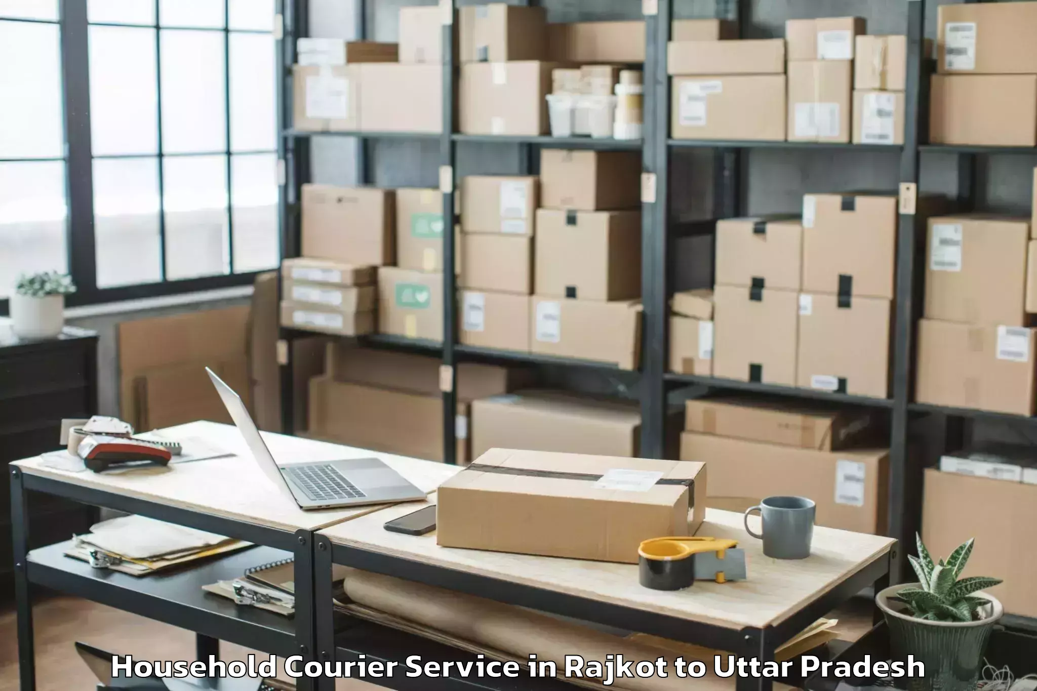 Efficient Rajkot to Iftm University Moradabad Household Courier